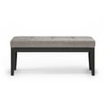 thumbnail image 6 of Simpli Home Lacey 43" Wd. Ottoman Bench in Distressed Grey Taupe Faux Leather, 6 of 6
