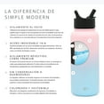 thumbnail image 4 of Simple Modern Summit 14 oz Ombre and Sweet Taffy Insulated Stainless Steel Water Bottle with Straw and Wide Mouth Lid, 4 of 7
