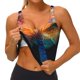 thumbnail image 3 of Balery Bioluminescent Underwater Flower Sujetadores deportivos con espalda cruzada para mujer, acolchados, sin costuras, de alto impacto, ideales para yoga, gimnasio, entrenamiento y fitness.-XX-Large, 3 of 8