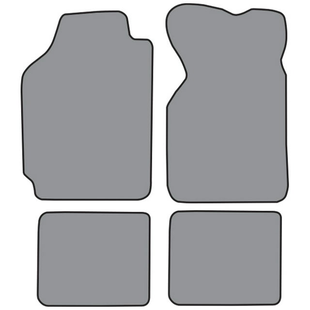 1989-1995 Plymouth Acclaim Floor Mat 4pc (DO763F FM18R) 8022 Blue Cutpile with Logo #243 Plymouth in 1855 Beige Thread