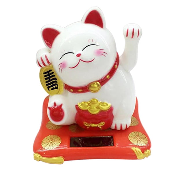 de Gato de , Juguete de Agitación con Energía Sor para Niños, Adorno , , Decoración de Oficina en hogar Blanco BLESIY Maneki Neko Car Ornament