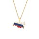 thumbnail image 1 of Collar de mapa de Rusia Collar de Rusia Collar con colgante de Rusia de acero inoxidable, 1 of 3