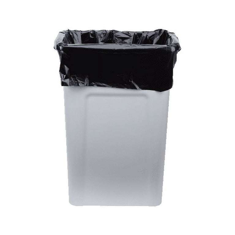 RW Clean 45 gal Black Plastic Trash Can Liner - Heavy-Duty, 1.5 mil - 100  count box