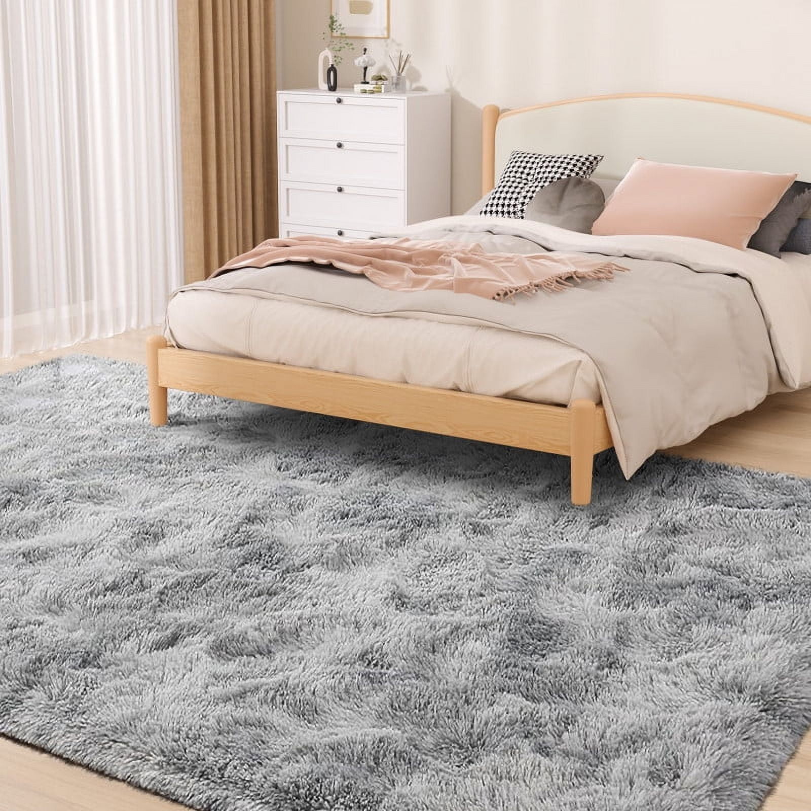 CozyDesg 5ft x 8ft Area Rugs, Soft Fluffy Area Rugs Floor Mat Floor Rugs for Living Room Bedroom Kid(图3)