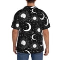 thumbnail image 3 of Kdxio Men's Hawaiian Shirt for Men Short Sleeve Shirt Crescent and Stars Summer Casual Holiday Beach Button Down T-Shirts, 3 of 7
