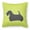 Green, variant on Carolines Treasures BB3869PW1818 Scottish Terrier Checkerboard Green Fabric Decorative Pillow
