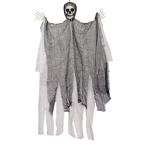 Michellecmm Halloween Hanging Skeleton Movable Joints Skull Statue Props Decor