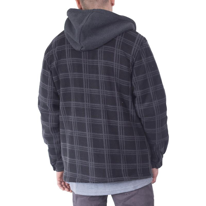Flannel Jackets For Big Mens Zip Up Hoodie Shirt Jacket Sherpa Line Heavy Sweater XL Black Flannel Jackets For Big Mens Zip Up Hoodie Shirt Jacket Sherpa Line Heavy Sweater XL Black