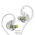 Holloyiver Earphones in Ear Monitor Super Bass Wired Earbuds, Crystal