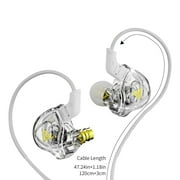 In Ear Monitor,Earphones in Ear Monitor Super Bass Wired Earbuds,Crystal Clear Sound IEM Headphones,High Resolution Noise Canceling Ear Monitors for Singers(White 47in)from ANMUYUM