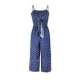 thumbnail image 5 of Inevnen Womens Crossed V Neck Jumpsuits Summer Casual Polka Dot Romper Long Pants, 5 of 6