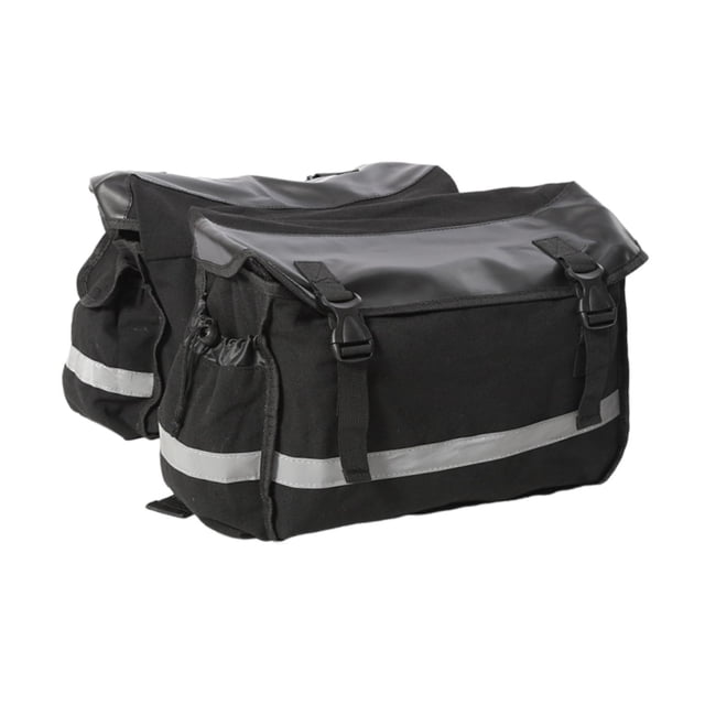 Siruishop Bike Pannier Double Pannier Multifunctional Bike Bags for Rear Rack for Shopping Black