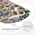 thumbnail image 3 of Uemuo pets and birds Collage Print Throw Pillow Case – Cozy & Soft Cushion Cover, Hypoallergenic Pillow Case for Sleeping, Perfect for Women with Envelope Closure-14"x20", 3 of 6