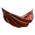 thumbnail image 1 of Hamac de Jardin, Hamac Simple Double en Polyester Coton Anti-Basculement pour Patio Rouge, 1 of 7