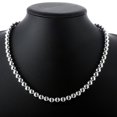 thumbnail image 4 of Silver 8MM Bead Ball Chain Necklace: Handmade Alloy Hollow Bead Necklace, 4 of 7