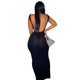 thumbnail image 4 of SAYOO Mujeres Sexy Spaghetti Strap Slim Fit Vestido largo Color sólido Halter Neck Cami Maxi Vestidos Elegante Bodycon Clubwear SAYOO Moda, 4 of 6