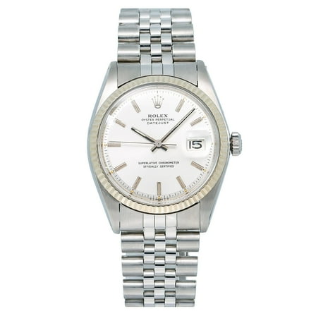 Pre-Owned Rolex Datejust 1601 36MM Silver Dial With Stainless Steel Jubilee Bracelet