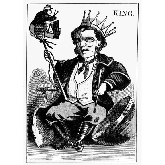 Civil War: Playing Card. /Nthe King Of Drummers, From A Union Army Series Of Playing Cards, Made By Andrew Dougherty, New York, 1865. Poster Print by  (24 x 36)