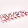 thumbnail image 3 of Mofii Sweet Keyboard Mouse Combo Mixed Color 2.4G Wireless Keyboard Mouse Set Circular Suspension Key Cap for PC Laptop Pink, 3 of 7