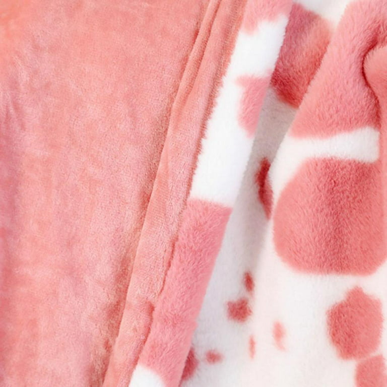 Large Flannel Fleece Throw Blanket, 62x78.7 In- Cozy Lightweight Thick Blanket - All Seasons, Size: 62 x 78.7, Pink
