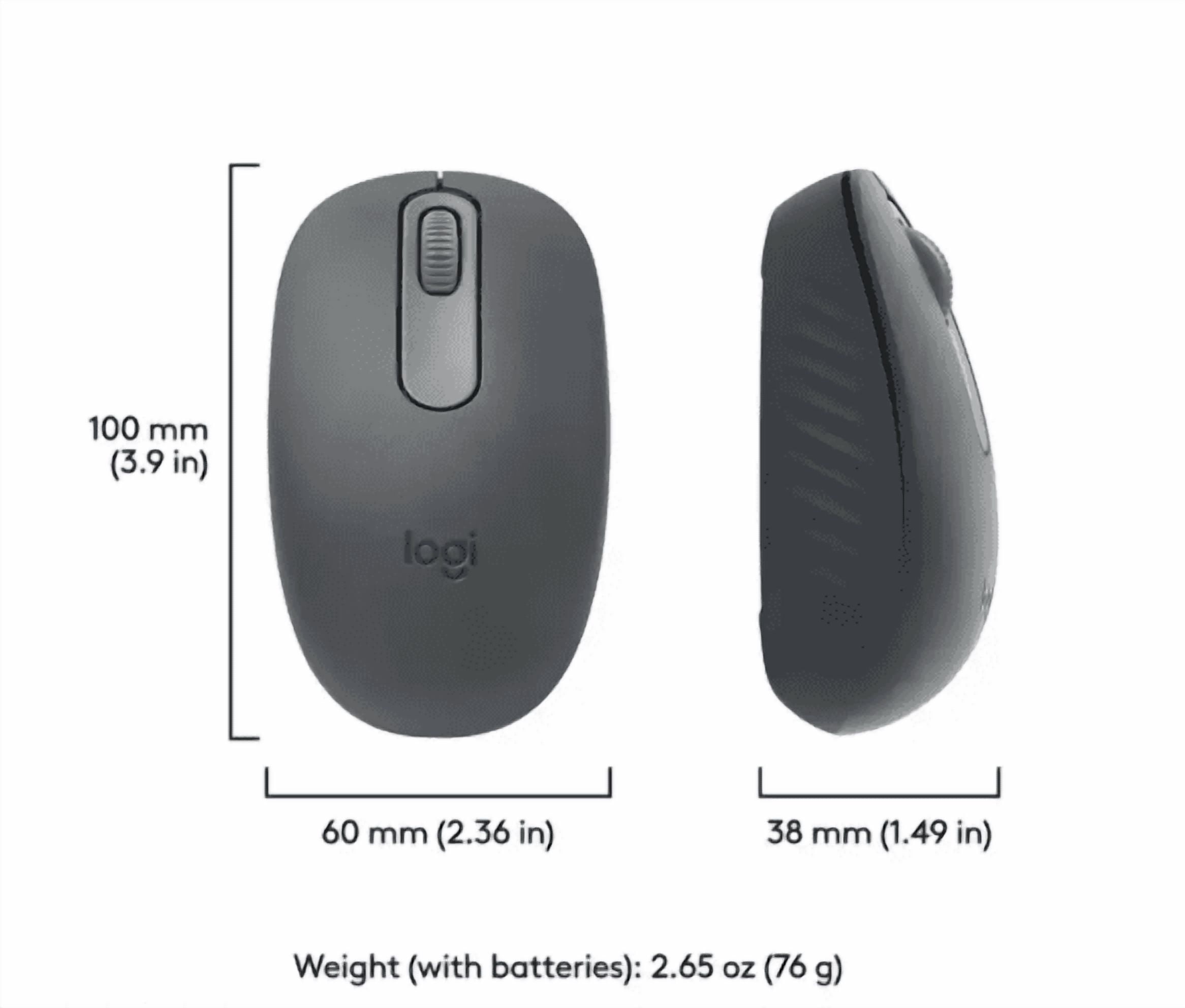 Logitech M196 Bluetooth Wireless Mouse, Compact and Portable Mouse for Laptops, Tablets and More, Graphite