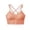 Orange, variant on Miluxas Women Seamless Sports Bra Wirefree Yoga Bra with Removable Pads On Beige 4(S)