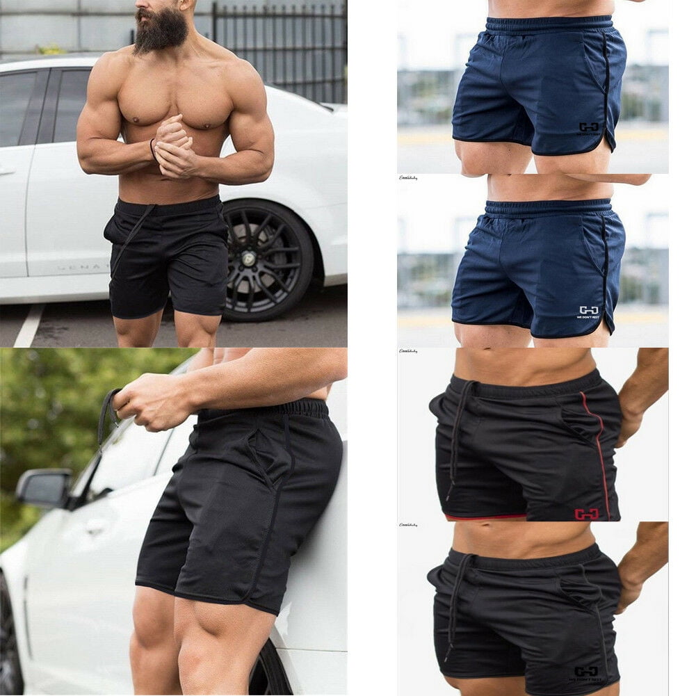 Men Sport Casual Shorts Pants Training Jogging Running Gym Bodybuilding Fitness