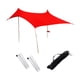 thumbnail image 5 of Tienda de campaña con dosel para playa, refugio solar, impermeable, resistente al viento, sombra, fácil de instalar para exteriores Rojo, 5 of 8
