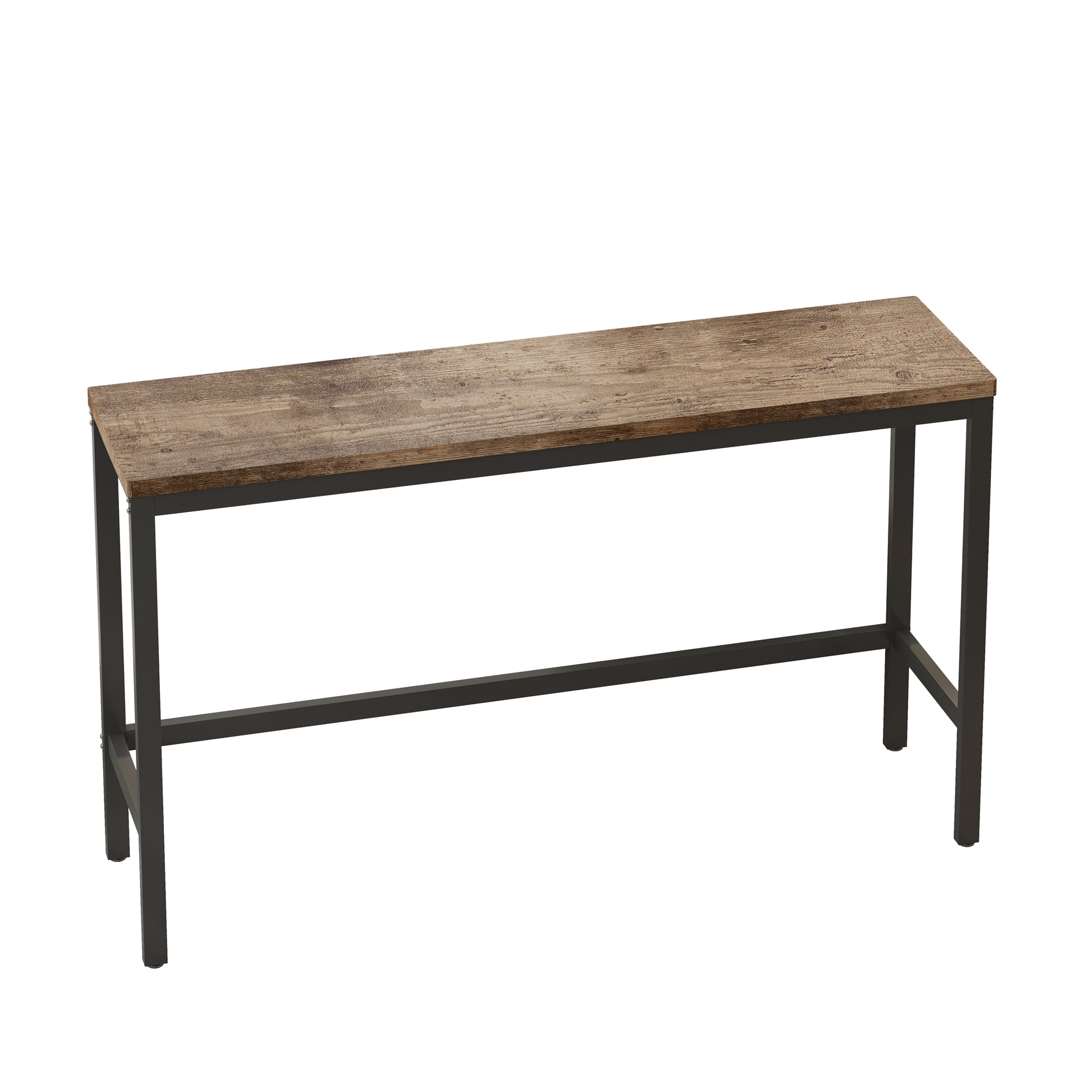 BSHTI 60.24" MDF Dining Room Table Set with Metal Frame, 3 Stools, Space-Saving Design for Kitchen Dining Room(Natural)