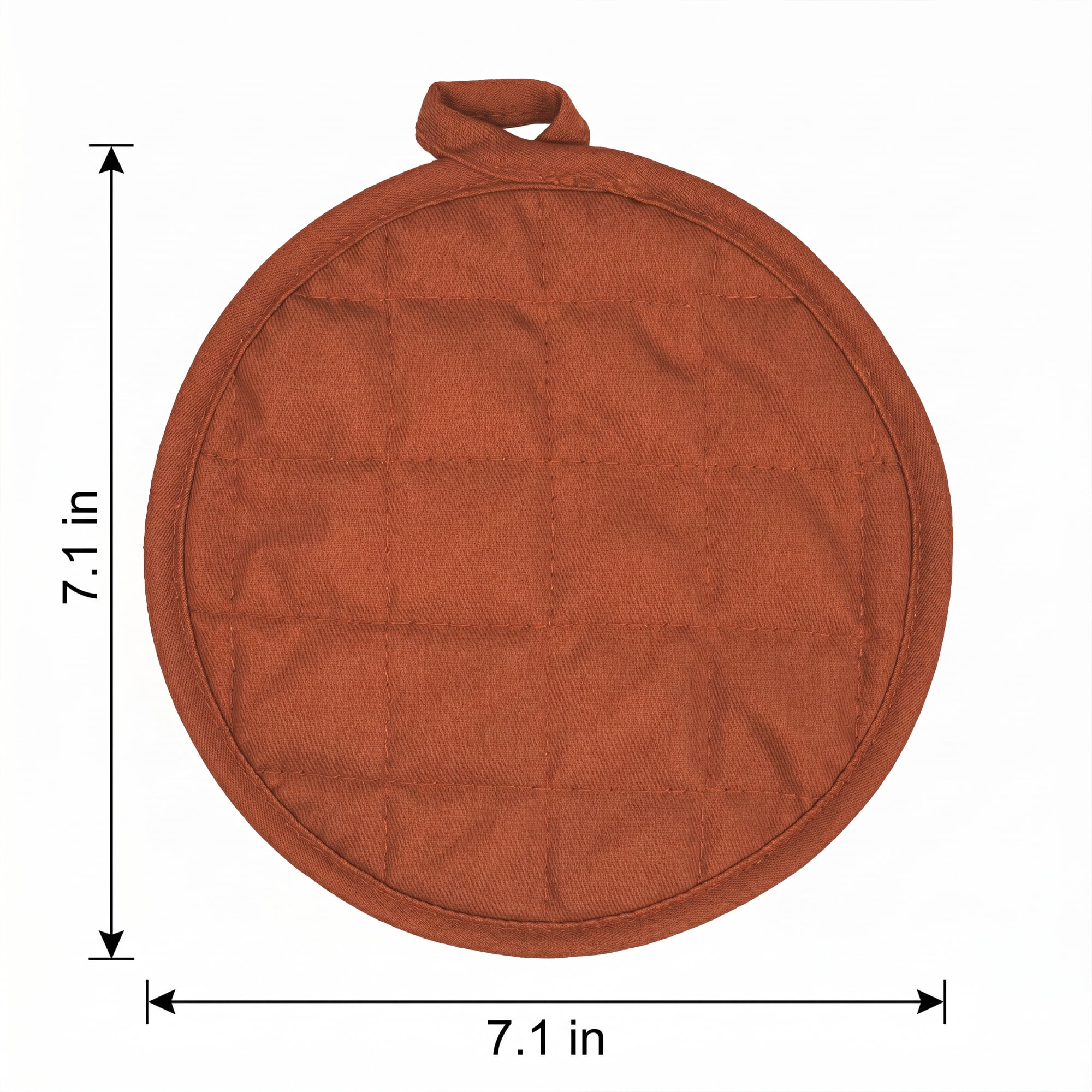Unique Bargains 2 Pcs Pot Holders Heat Resistant Trivets Non Slip Hot Pads for Kitchen Orange red 7.1"x7.1"