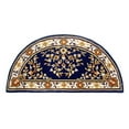 thumbnail image 1 of Minuteman International Blue Oriental Wool Hearth Rug, Half Round, 1 of 10