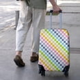 thumbnail image 2 of Pastel Color Checkered Pattern Luggage Cover Fashion Suitcase Cover Baggage Covers Fit 25-28 Inch Luggage (Go Travel), 2 of 3