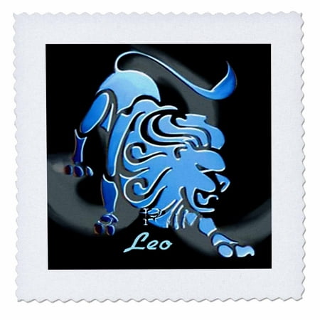 3dRose Leo Zodiac Sign - Quilt Square, 10 by