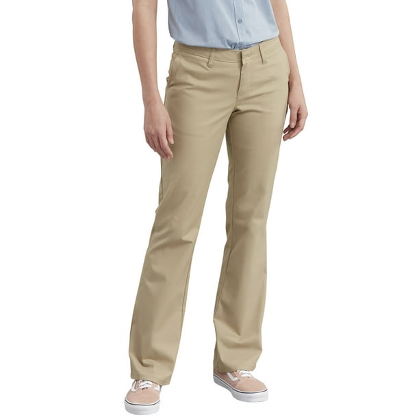 Dickies Women's Slim Fit Boot Cut Stretch Twill Pant - Walmart.com