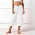 thumbnail image 4 of Oiyii Girls Summer Pants Solid Pleated Waist Wide Leg Boggy Cropped Pants, Sizes 5-14Y, 4 of 8