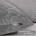 thumbnail image 6 of 2 Pcs Velvet Quilted Throw Pillow Cover, Solid Sofa Couch Lumbar Pillow Case, 6 of 8