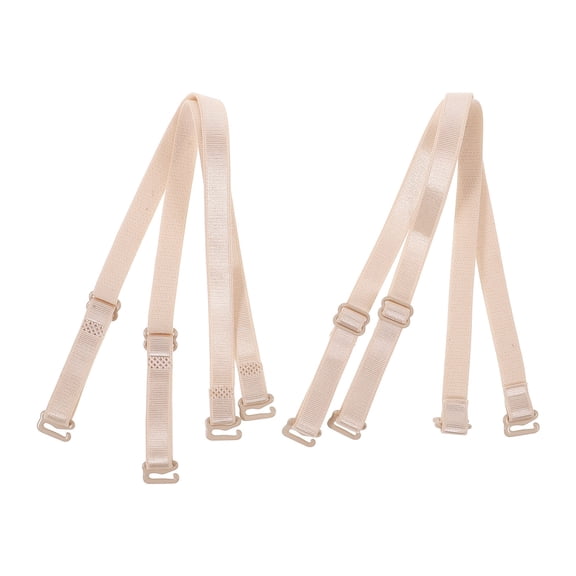 TEHAUX 2 Pairs Ivory Adjustable Bra Strap Extenders for Women, Comfortable Support and Easy Fit