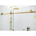 thumbnail image 4 of Glass Warehouse  56 in. - 60 in. x 60in. Frameless Bath Tub Sliding Shower Door Satin Brass Satin, 4 of 5