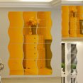 thumbnail image 2 of Coofit Wall Sticker Creative Decorative Wave Shaped Mirror Sticker Wall Decor Sticker, 2 of 7