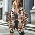 thumbnail image 3 of FOR U DESIGNS Aztec Tribal Zip Up Hoodies for Women Trendy Oversized Hooded Size XL Ladies Comfortable Zipper Hoodie Long Fall Jackets for Women Sportswear with Drawstring, 3 of 7