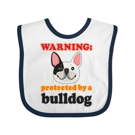 

Inktastic Protected by a Bulldog Gift Baby Boy or Baby Girl Bib