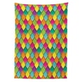 thumbnail image 3 of Ambesonne Geometric Tablecloth Rectangular Table Cover, Vivid Colored Curves, 60"x90", Multicolor, 3 of 4