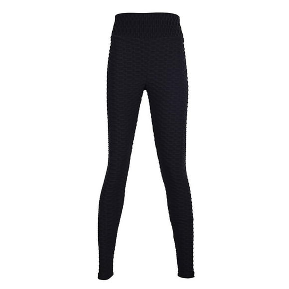 Leggings de compresión para yoga y gimnasia para niñas, cintura alta y elásticos Negro