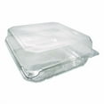 thumbnail image 3 of PET Plastic Hinged Container, 9 x 9 x 3.6, Clear, Plastic, 100/Pack, 2 Packs/Carton | Bundle of 5, 3 of 10