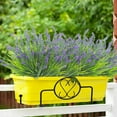 thumbnail image 5 of Artificial Plants Outdoor Fake Grass with Flowers UV Resistant Greenery Garden Porch Window Box Decorating (Purple), 5 of 5