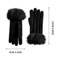 thumbnail image 7 of Stamzod Winter Gloves for Women Cold Weather Knitted Fleece Thicked Warm Gloves Black B Free Size, 7 of 7