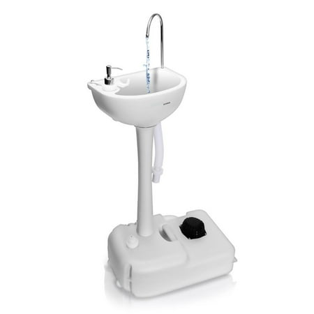 Portable Sink - Zimtown 19L Outdoor Wash Basin Sink, Water Tank Faucet Removable, for Portable Tiolet and Camping, Perfect for BBQ, Patio, Backyard, Garden Use
