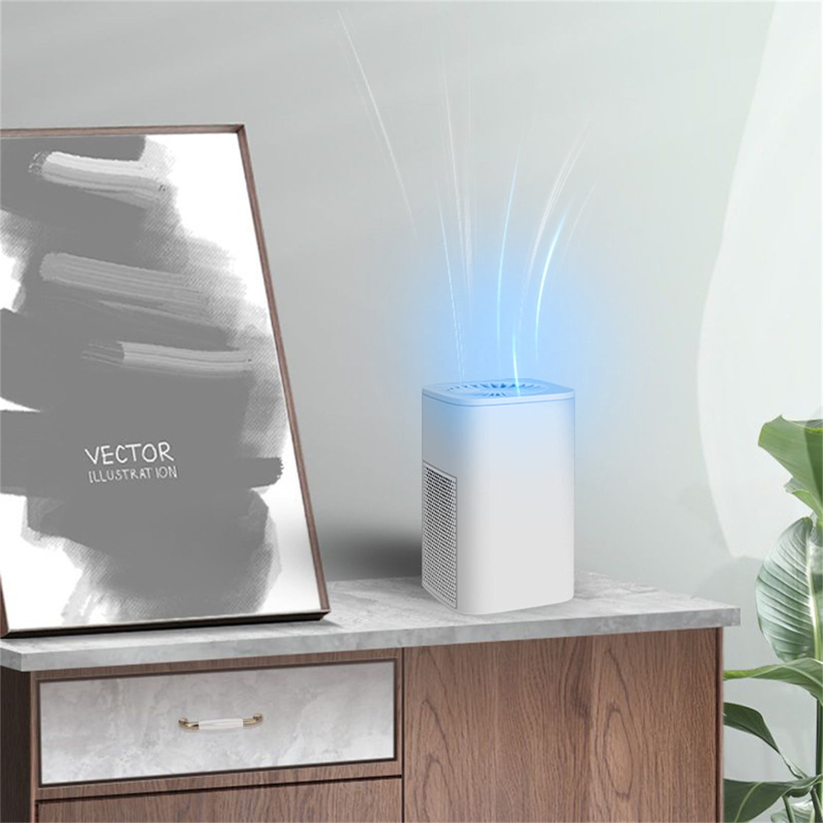 SSZMDLB under $5 Car Purifier, Purifier, Portable Home Bedroom Car Use, LED Light Air Quality Monitor, Odor Eliminator for Pet Allergies Pollen, Filterless Negative Ion