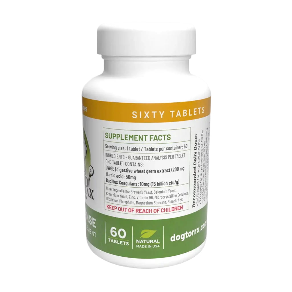 DogtorRx Gut Defense Natural Supplement for Dogs of All Ages, 60 Tablets