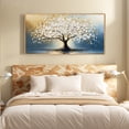 thumbnail image 4 of TOARTi Tree of Life Canvas Wall Art White and Gold Leaf Framed Painting Modern Abstract Big Tree Prints for Living Room Bedroom Office 20x40 Inch, 4 of 9
